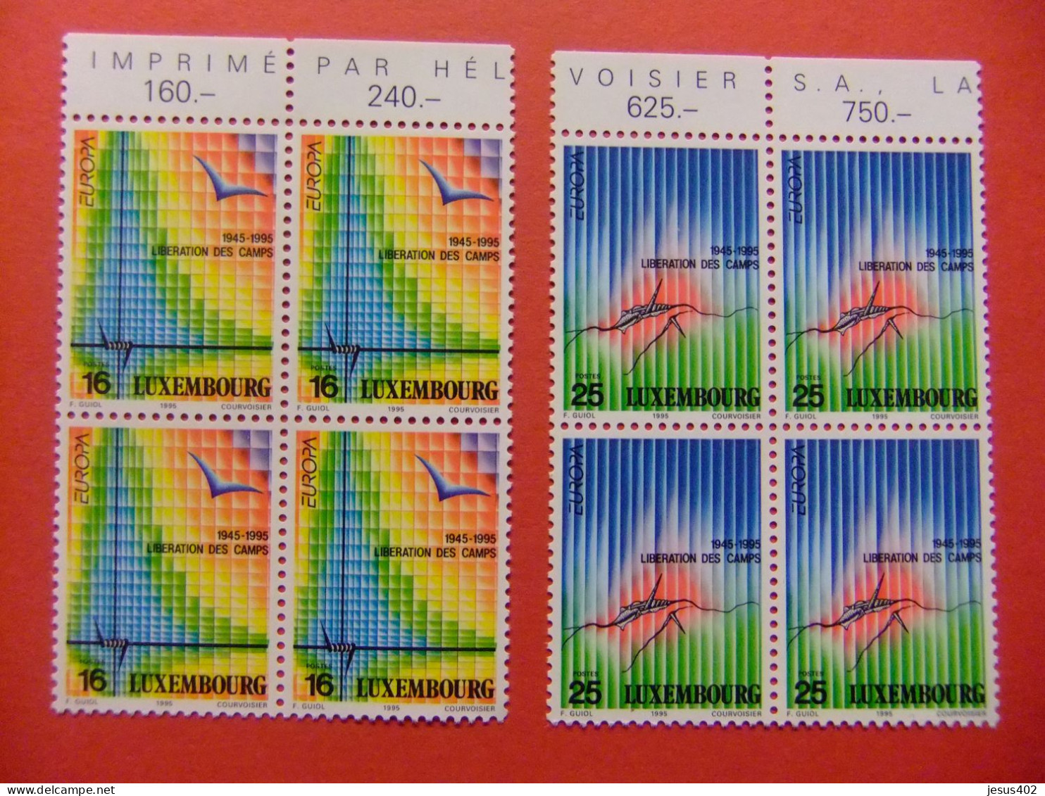 LUXEMBURGO LUXEMBOURG 1995 / EUROPA PAZ Y LIBERTAD YVERT 1318 / 19 ** MNH - Nuovi