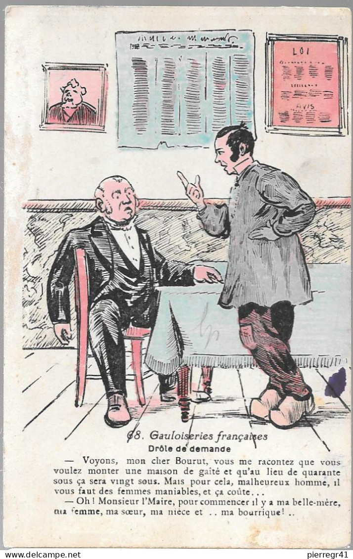 CPA-vers 1910-Gauloiseries Francaises-Drole De Demande-Edit ???/ TBE - Fliegende Händler