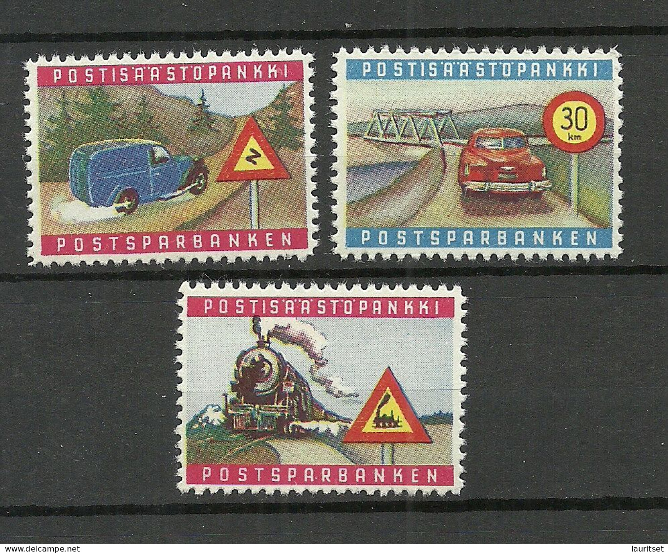 FINLAND - Traffic Signs Verkehr Transport - 3 Vignettes MNH - Other (Earth)