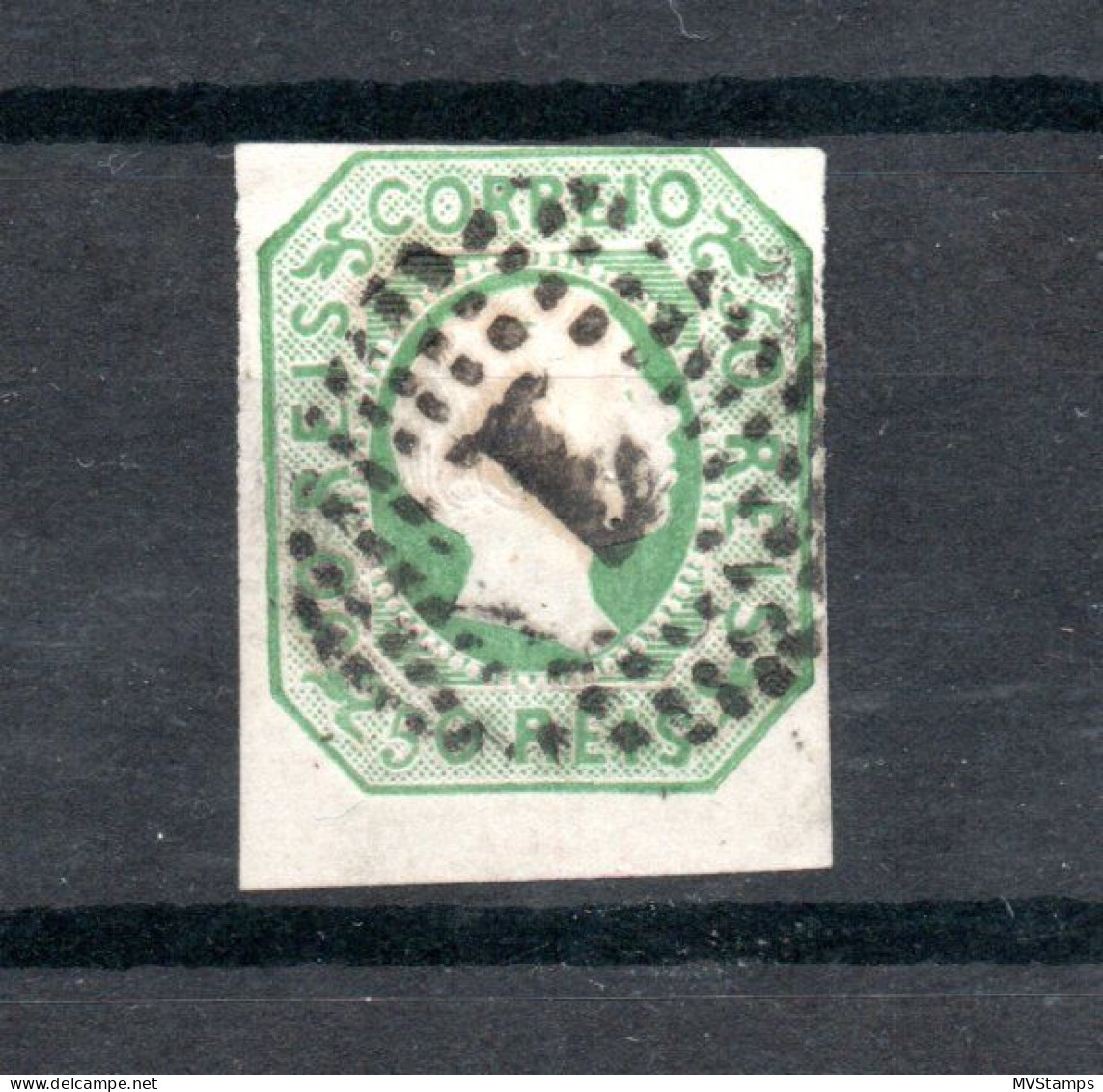 Portugal 1855 Old King Pedro V Stamp (Michel 7) Nice Used - Used Stamps