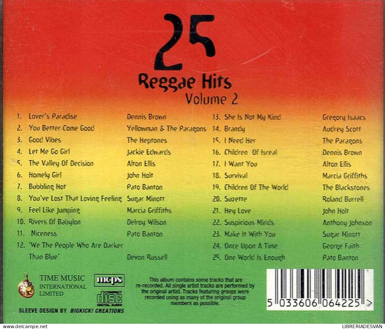 25 Reggae Hits Volume 2. CD - Reggae