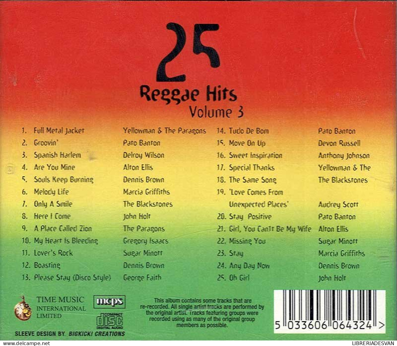 25 Reggae Hits Volume 3. CD - Reggae