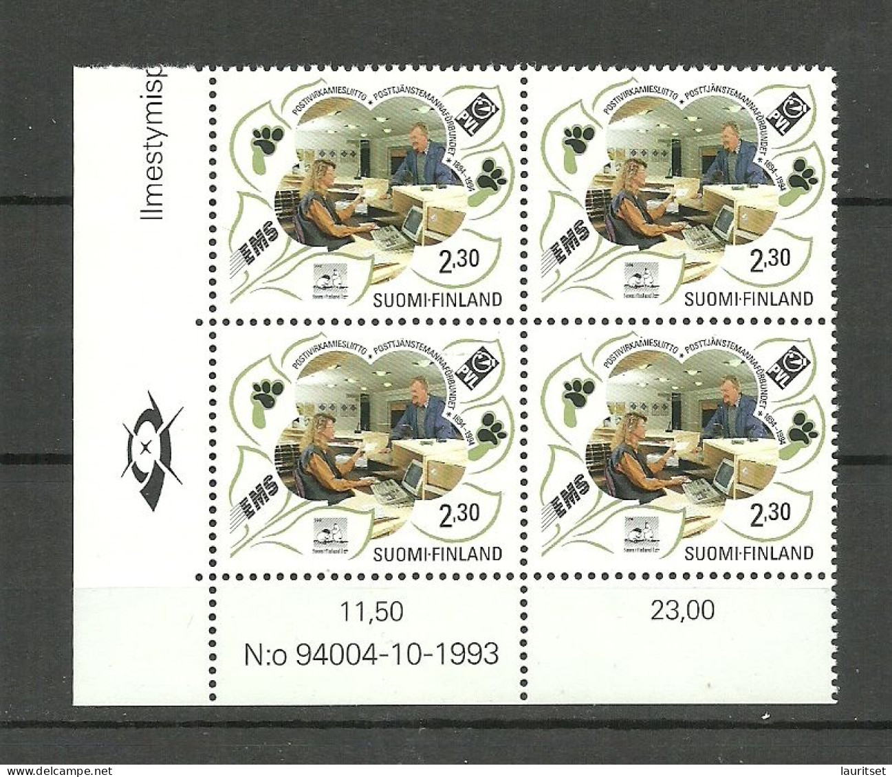 FINLAND FINNLAND 1994 Michel 1244 As 4-block With Order Number - Nuevos