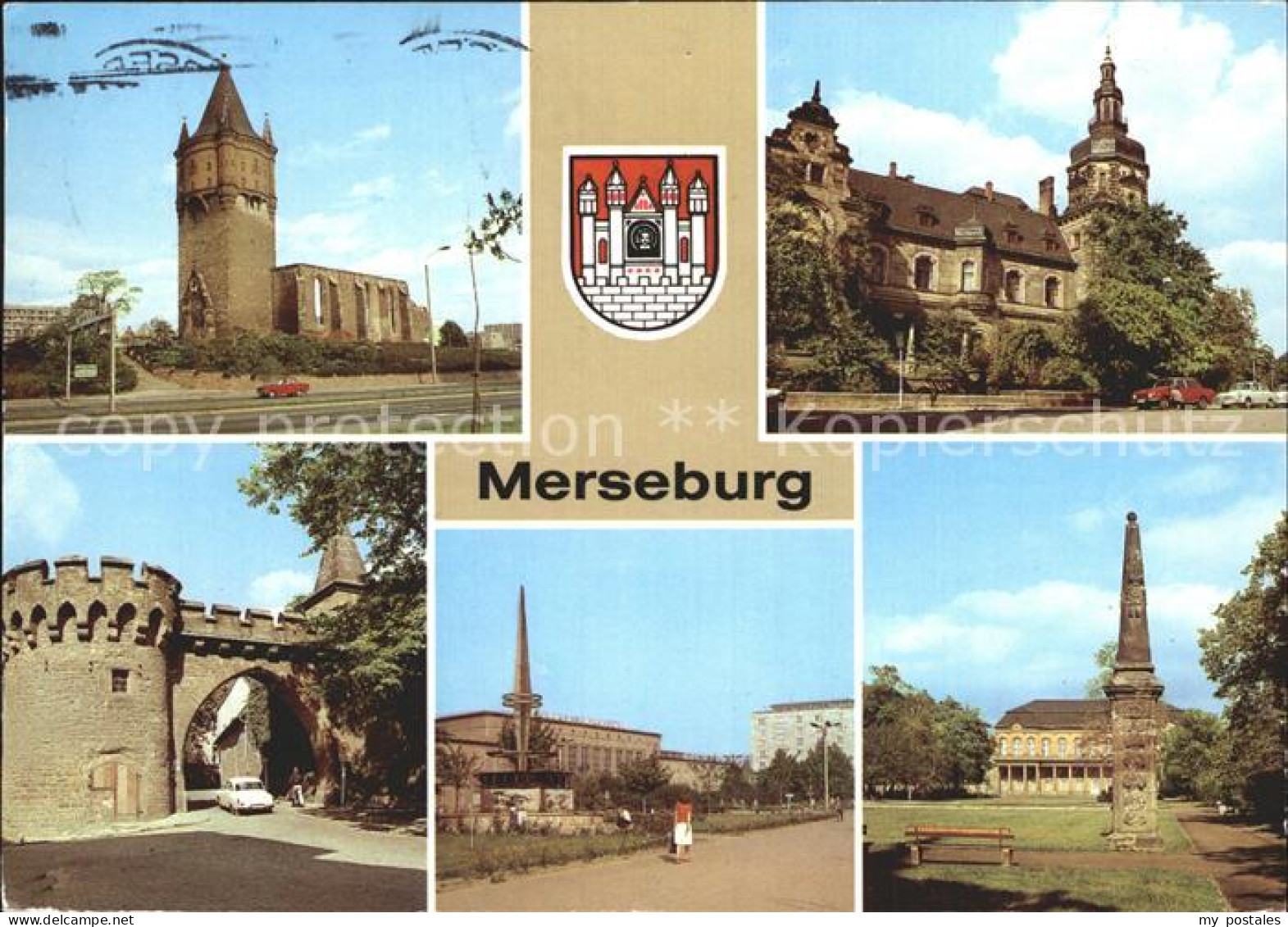 72381515 Merseburg Saale Kirchenruine Haus Der Kultur Krummes Tor Schlossgarten  - Merseburg