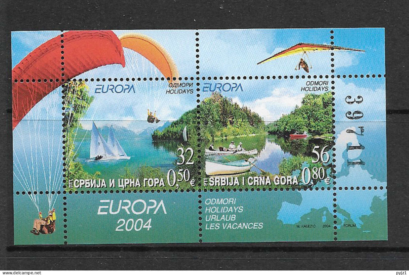 2004 MNH Yougoslavia Block - 2004