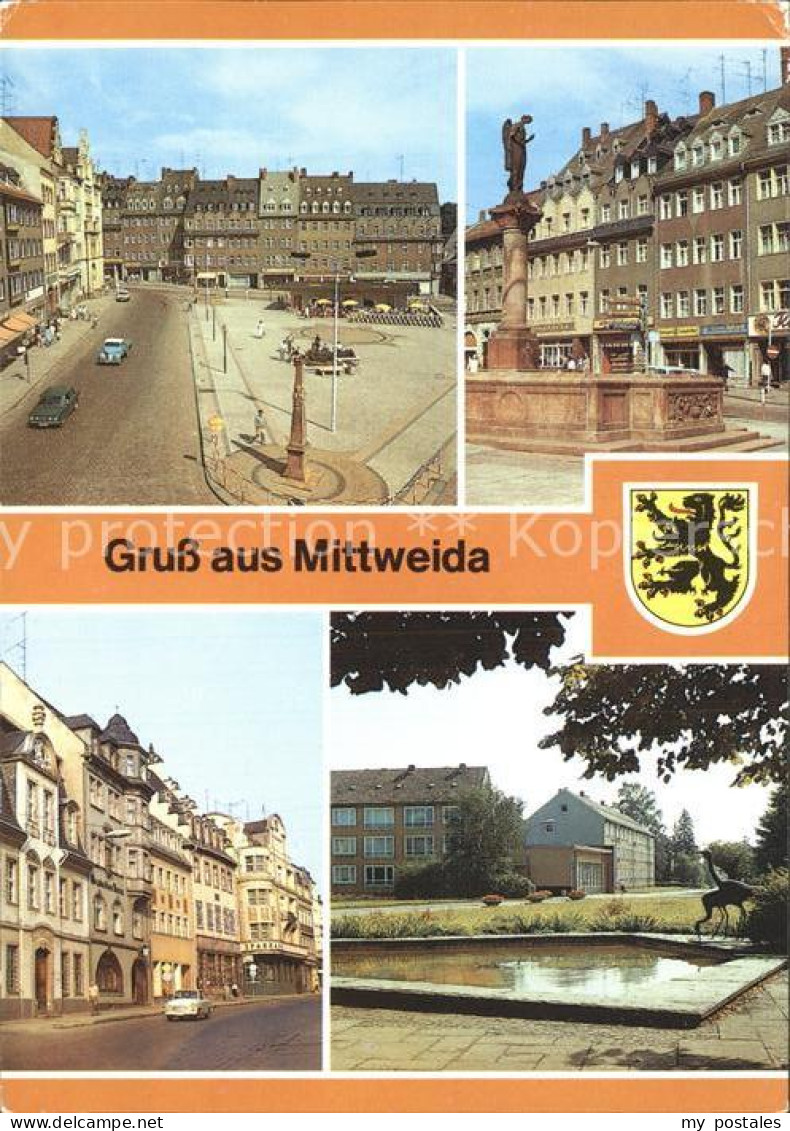 72379230 Mittweida Markt Friedensbrunnen Rathaus Bahnhofsplatz Mittweida - Mittweida