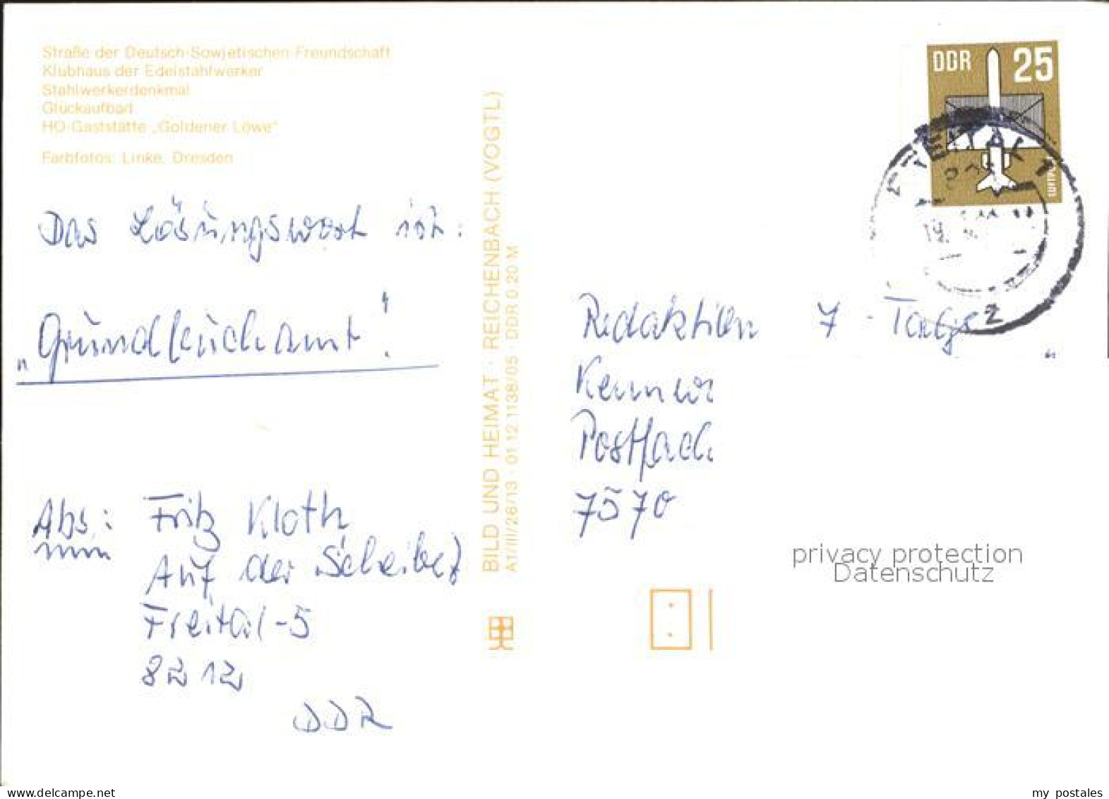 72379227 Freital Klubhaus Edelstahlwerker Glueckaufbad Stahlwerkerdenkmal Freita - Freital