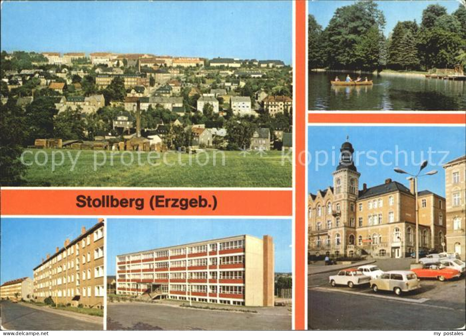 72379198 Stollberg Erzgebirge Teilansicht Erich Weinert Oberschule Walkteich Rat - Stollberg (Erzgeb.)
