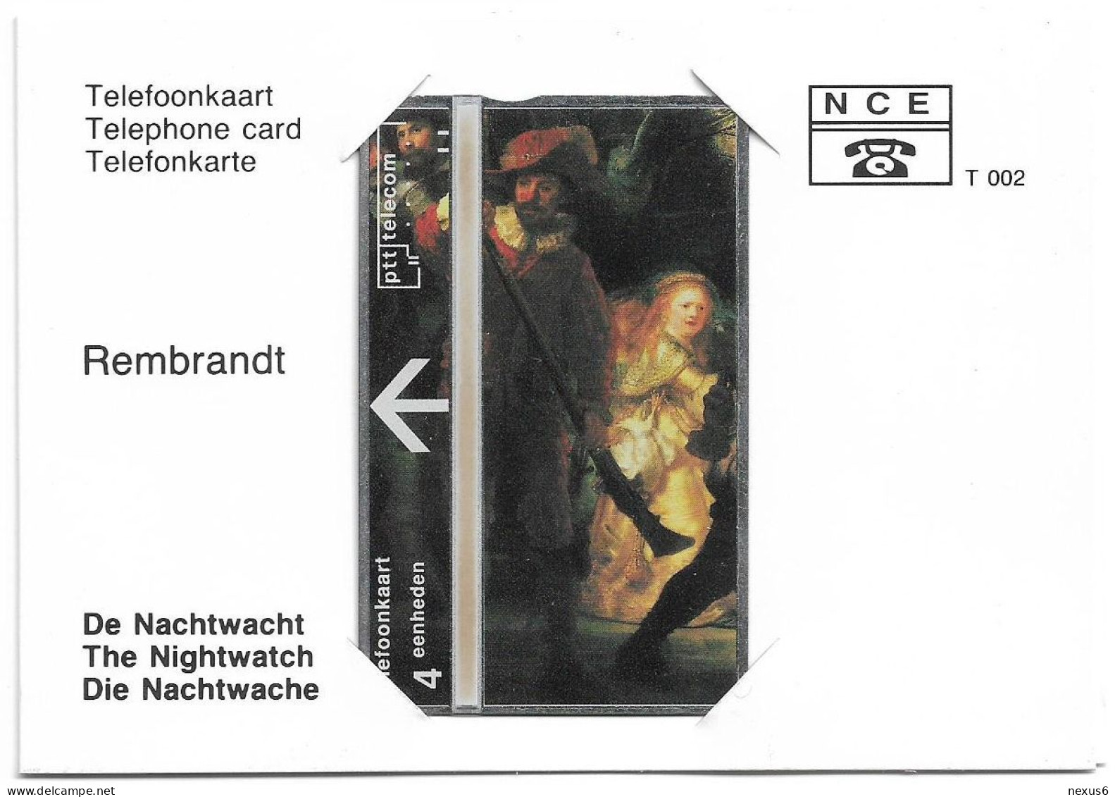 Netherlands - KPN - L&G - R014-02 - Rembrandt 1, Nightwatch 2 - 109K - 09.1991, 4Units, 5.000ex, Mint In Folder - Private