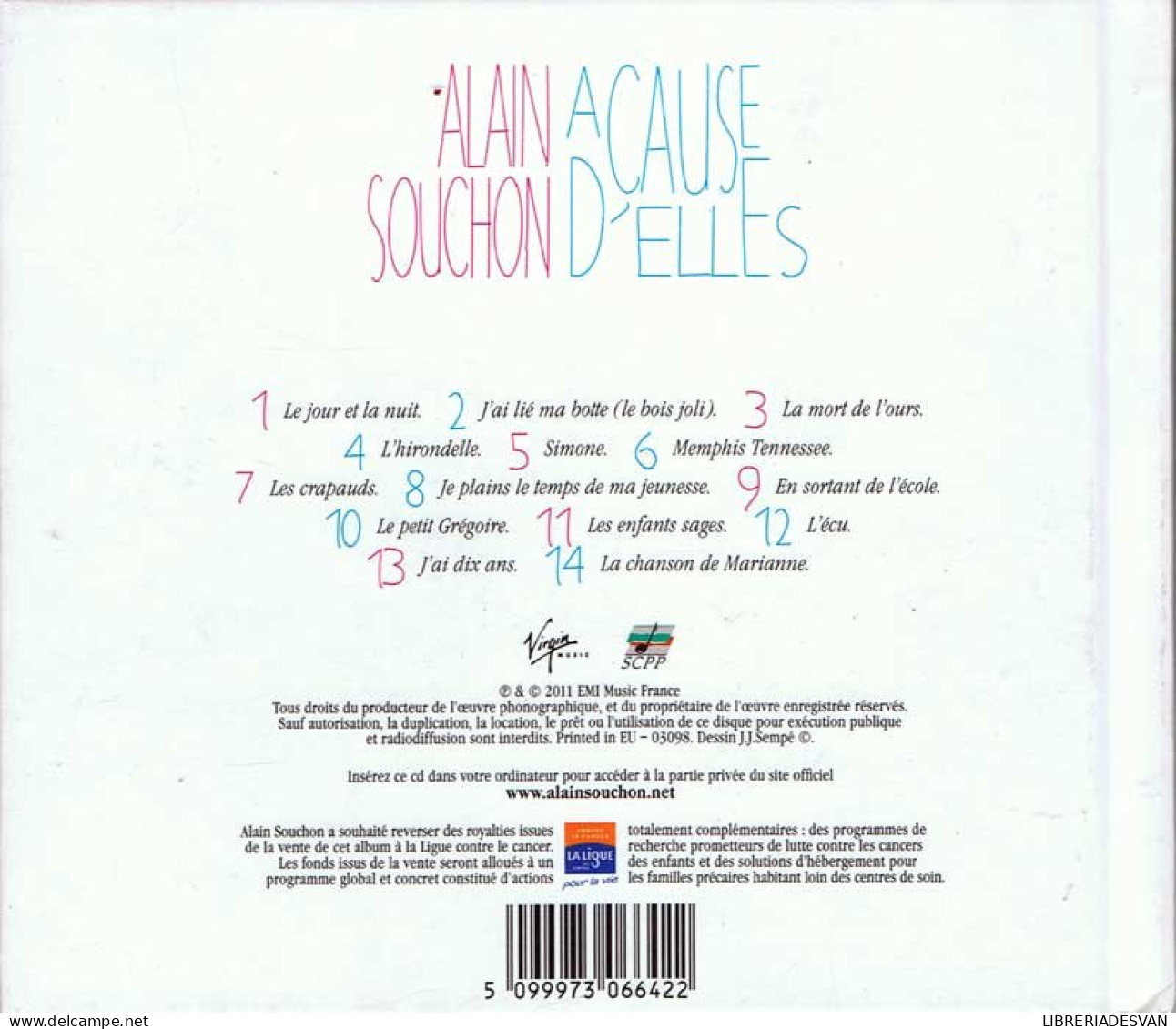 Alain Souchon - A Cause D'elles. CD - Sonstige & Ohne Zuordnung