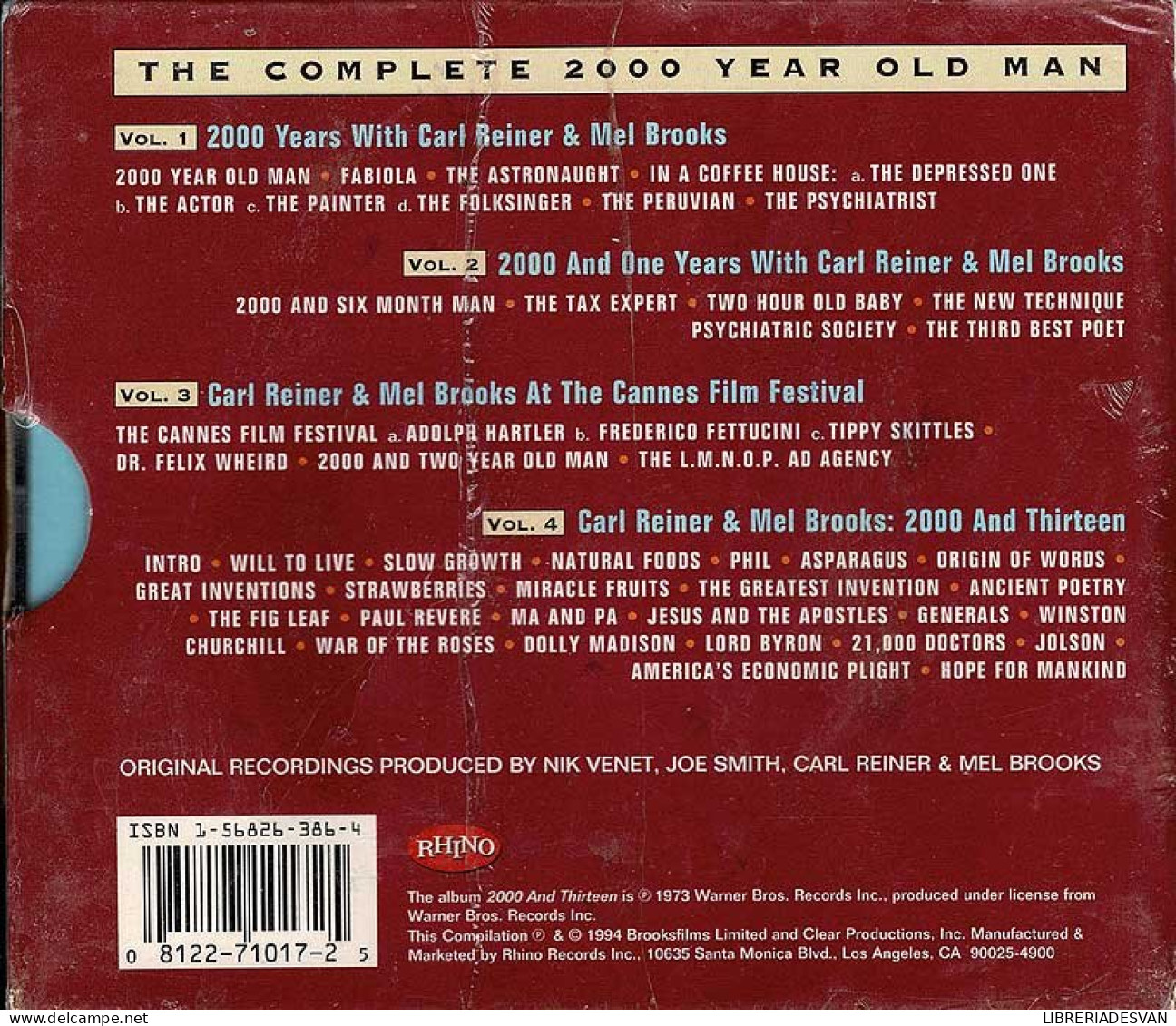 Carl Reiner & Mel Brooks - The Complete 2000 Year Old Man. 4 X CD Box Set - Sonstige & Ohne Zuordnung