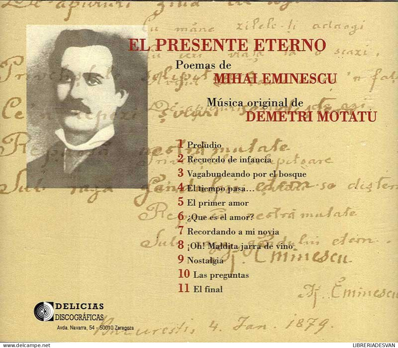 El Presente Eterno. Poemas De Mihai Eminescu. Música De Demetri Motatu. CD - Sonstige & Ohne Zuordnung