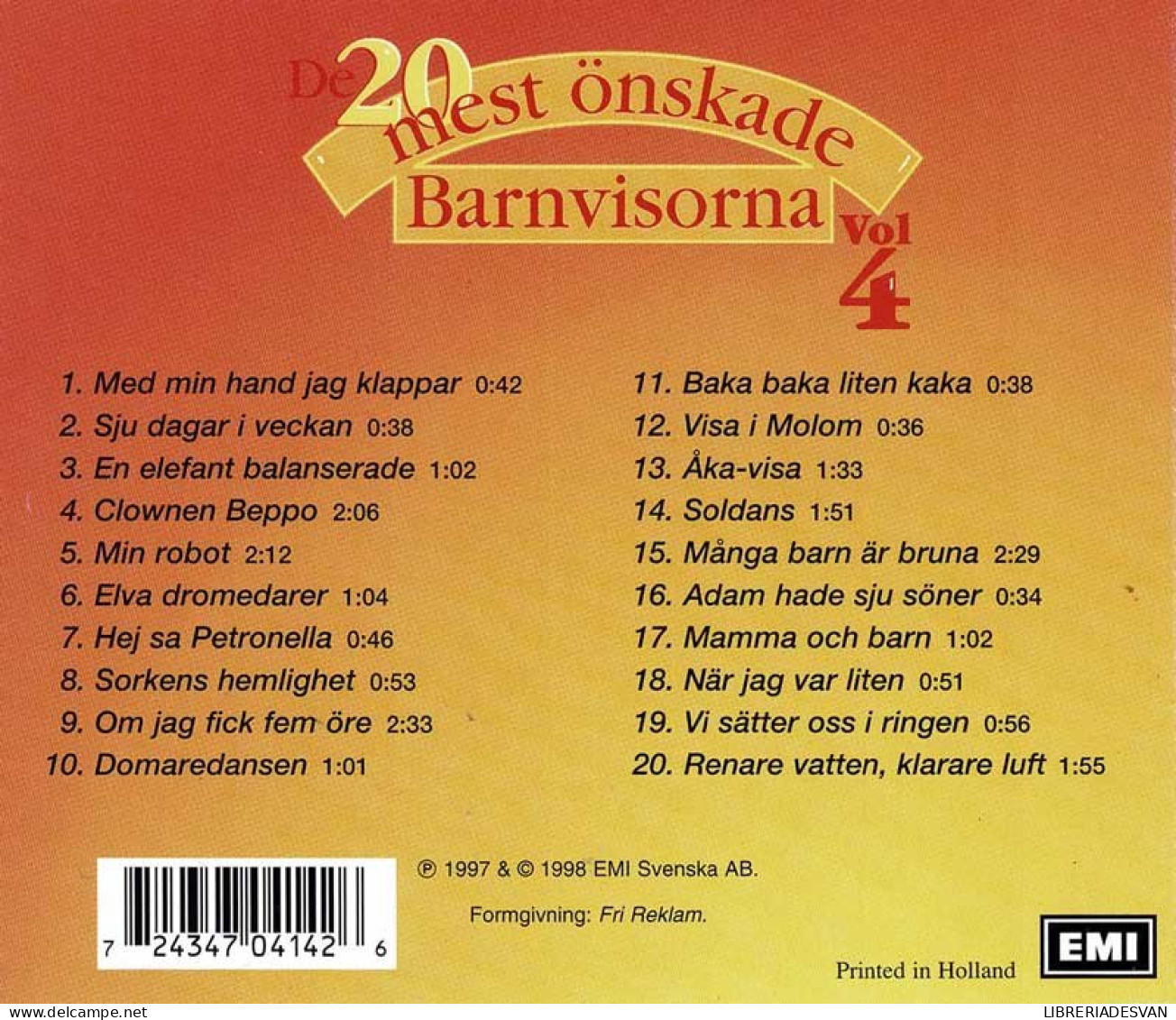 De 20 Mest önskade Barnvisorna. CD - Sonstige & Ohne Zuordnung