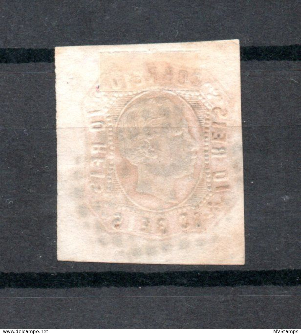 Portugal 1862 Old King Luis I Stamp (Michel 13) Nice Used - Usati