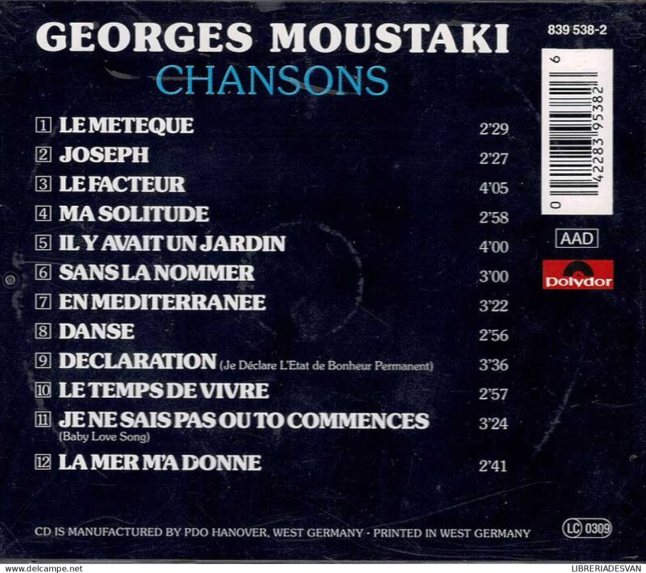 Georges Moustaki ?- Chansons. CD - Altri & Non Classificati