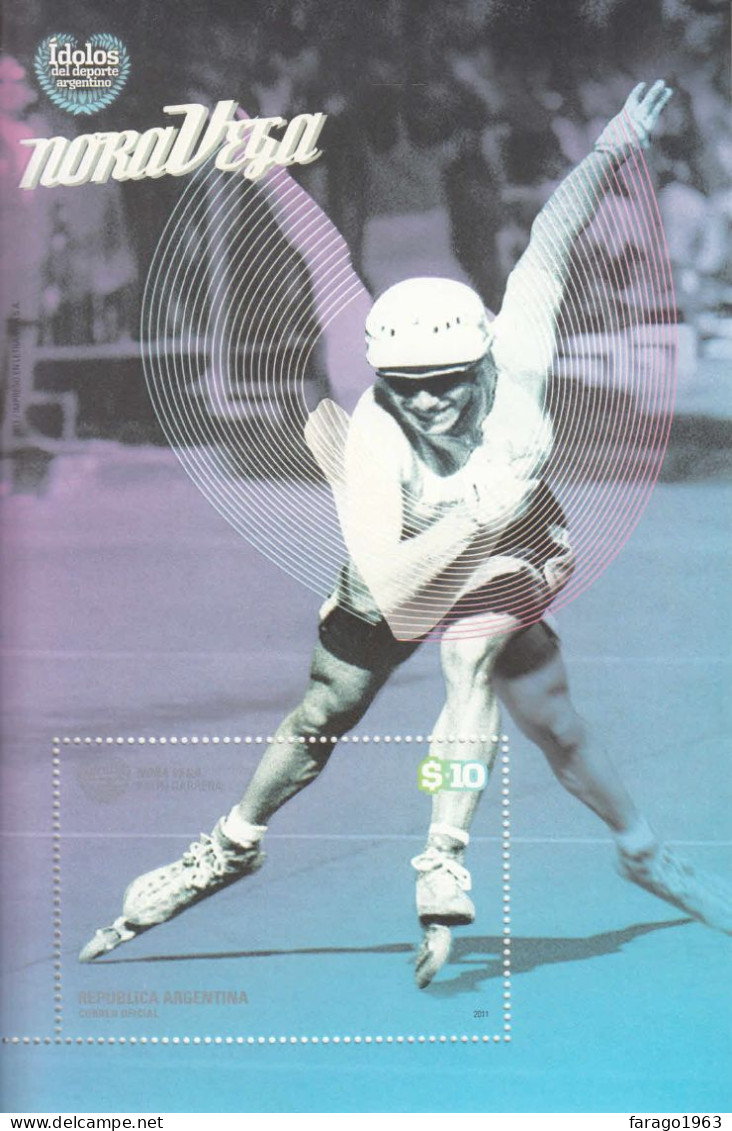 2011 Argentina Nora Vega Rollerblading  Souvenir Sheet MNH - Ongebruikt