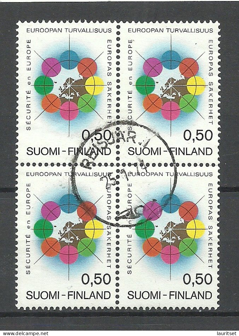 FINLAND FINNLAND 1972 O REISJÄRVI Michel 715 As 4-block - Usados