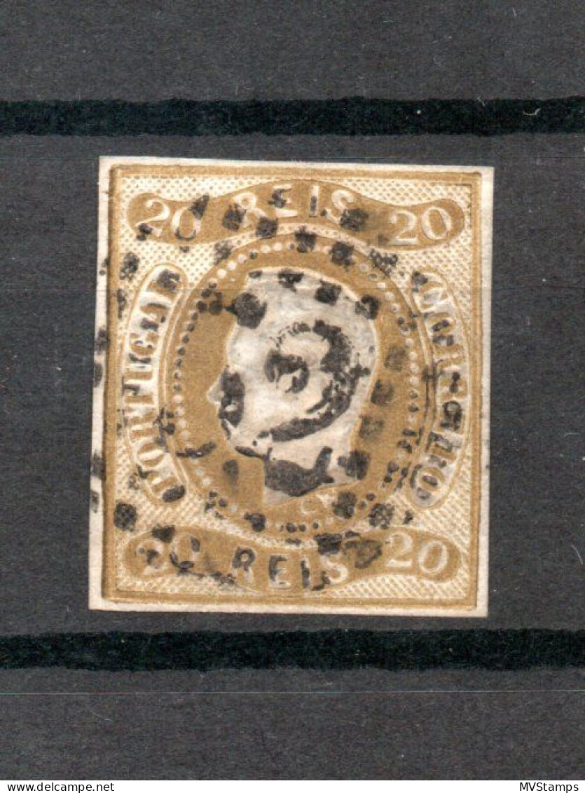 Portugal 1866 Old King Luis I Stamp (Michel 19) Used - Oblitérés