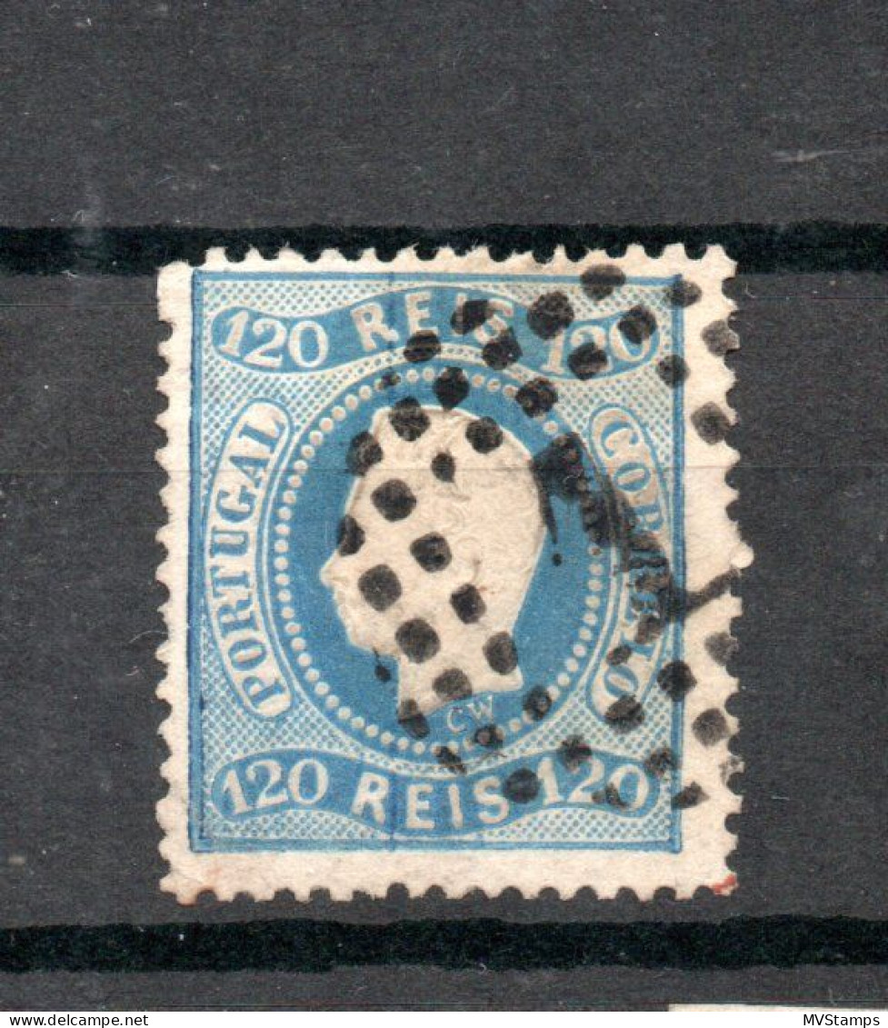 Portugal 1867 Old King Luis I Stamp (Michel 32) Nice Used - Usado