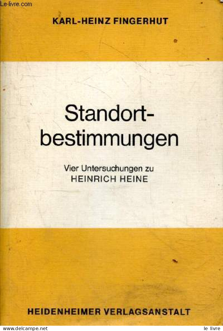 Standortbestimmungen . - Fingerhut Karl-Heinz - 1971 - Sonstige & Ohne Zuordnung