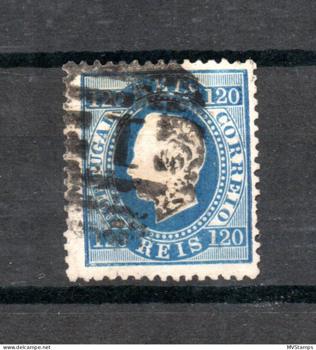 Portugal 1870 Old 120 Reis King Luis I Stamp (Michel 42) Used - Gebruikt