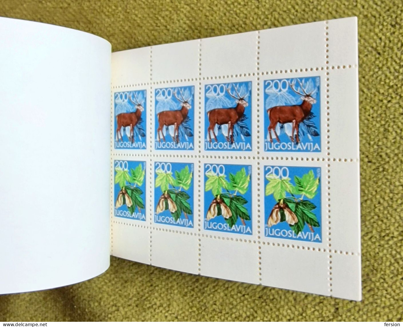 1978 - Yugoslavia - SHIP In A Bottle - BOOKLET - MNH / Deer Butterfly Grouse Bird Oak Corn Tree / FLORA FAUNA - Booklets