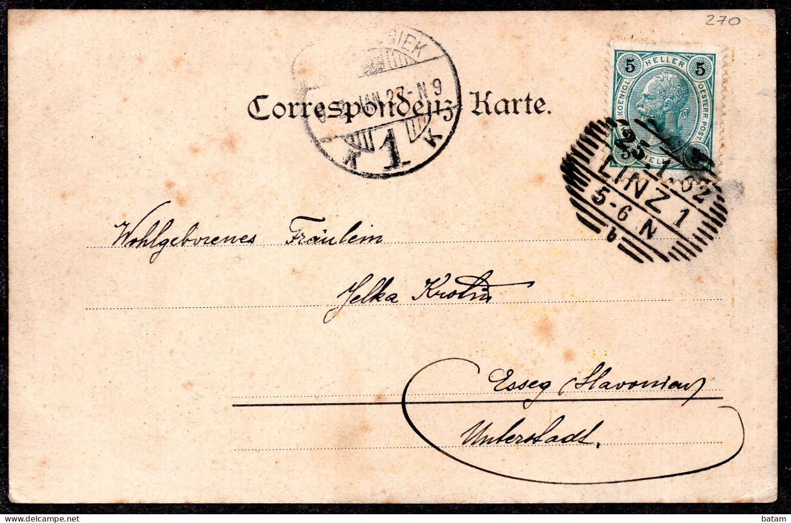 270 - Austria 1902 - Linz - Postcard - Linz