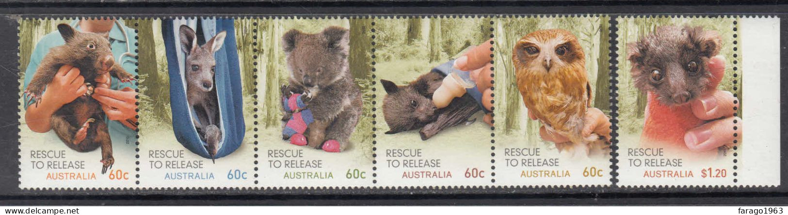 2010 Australia Rescue To Release Wildlife Fauna Birds Koala Complete Set Of 6 MNH @ BELOW FACE VALUE - Mint Stamps