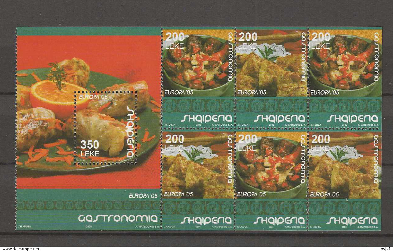 2005 MNH Albania Booklet Pane Postfris** - 2005