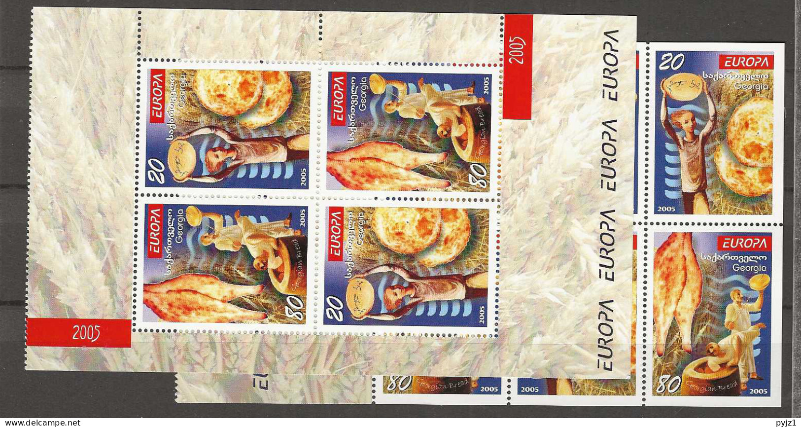 2005 MNH Georgia Booklet Panes Postfris** - 2005