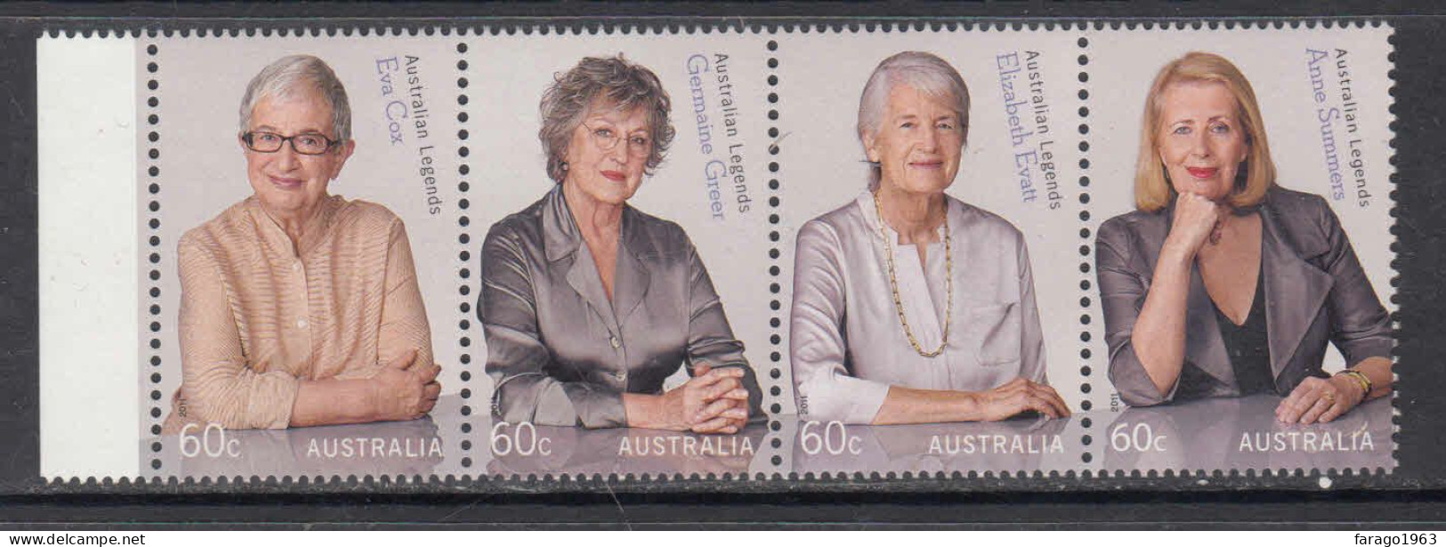 2011 Australia Famous Women Writers Law Complete Strip Of 4 MNH @ BELOW FACE VALUE - Ungebraucht