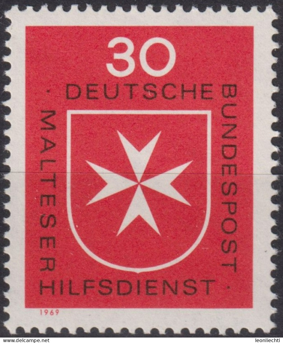 1969 Deutschland > BRD, ** Mi:DE 600, Sn:DE 1006, Yt:DE 460, Malteser Hilfsdienst - Primeros Auxilios