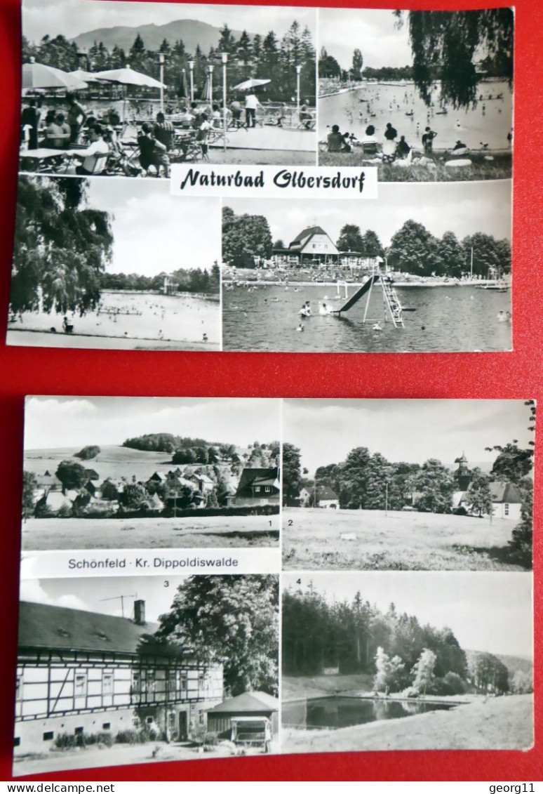 2 X Schönfeld - Dippoldiswalde 1982 - Echt Foto - Naturbad Olbersdorf 1980 - Dippoldiswalde
