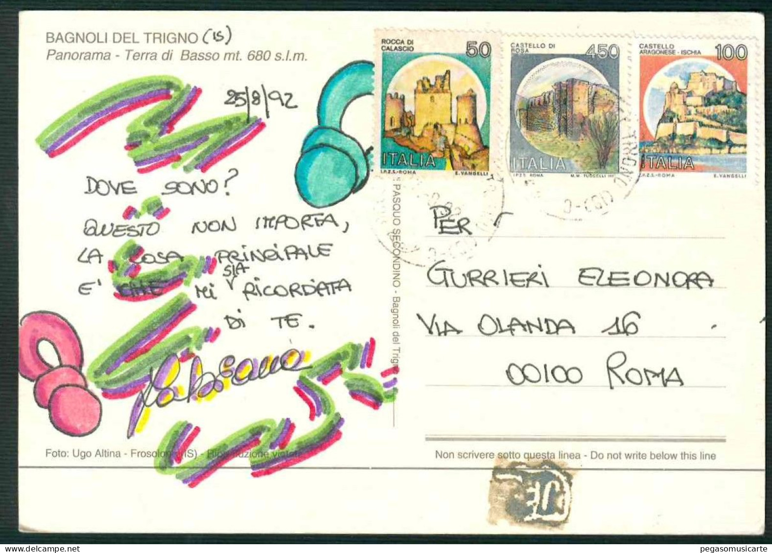 BD054 - BAGNOLI DEL TRIGNO - ISERNIA - PANORAMA - TERRA DI BASSO - 1992 - Otros & Sin Clasificación