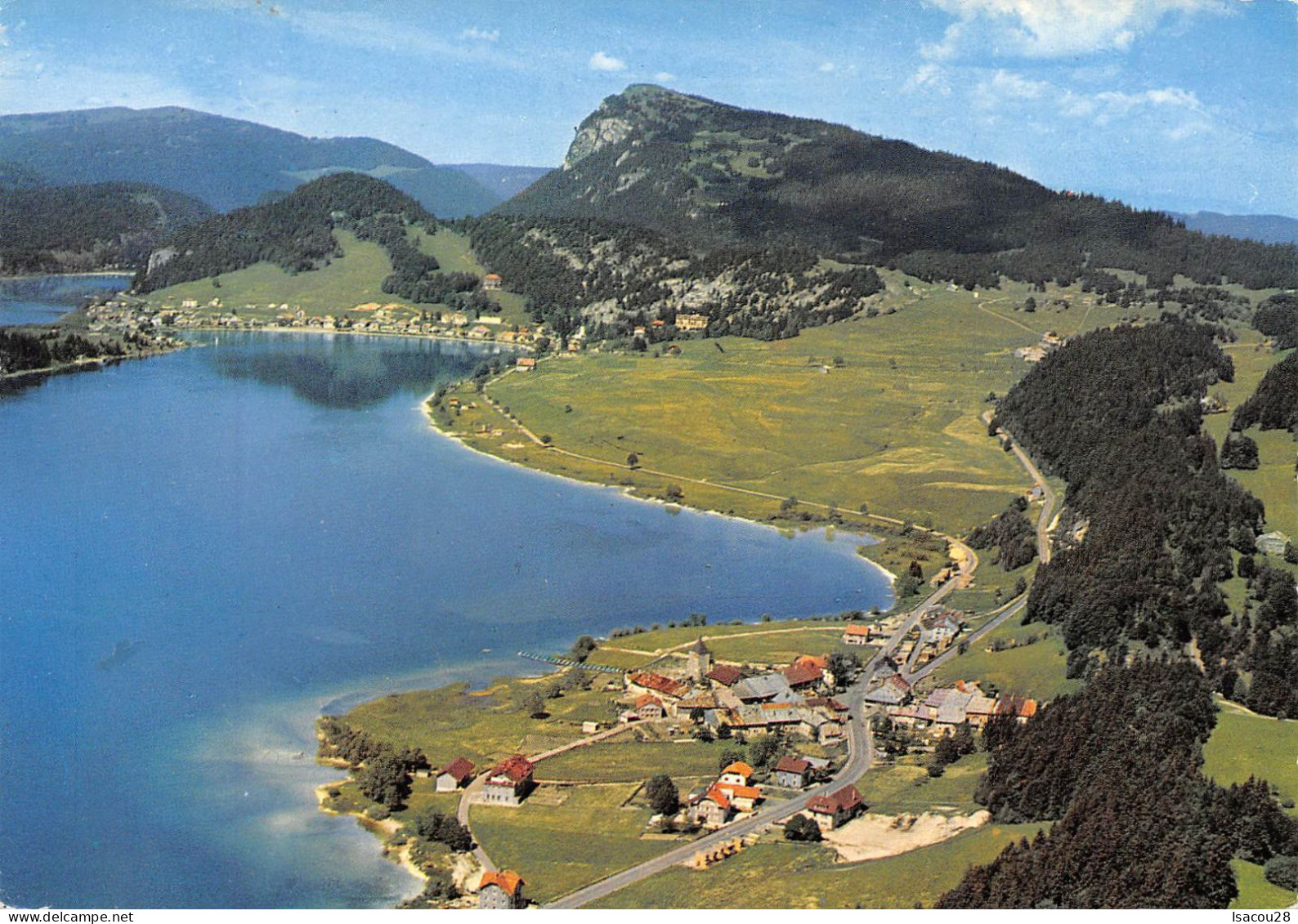 SUISSE - LAC DE JOUX ET BRENET . DENT VAULION . L ABBAYE ET LE PONT. TRES BON ETAT. VOIR SCAN - Lac De Joux