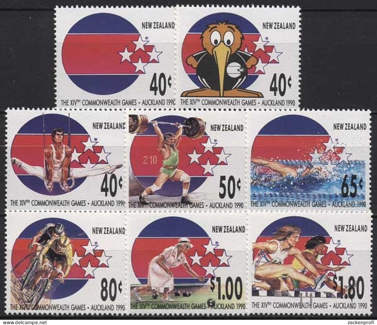 Neuseeland 1989 Commonwealth-Spiele Bowling Rad Turnen 1094/01 Postfrisch - Unused Stamps