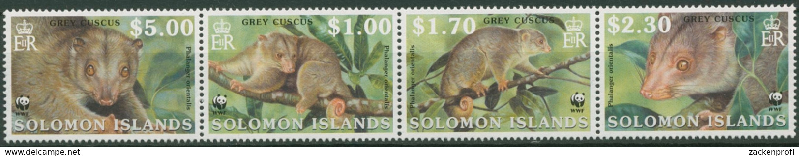 Salomoninseln 2002 WWF Naturschutz Wollkuskus 1062/65 ZD Postfrisch (C26777) - Solomon Islands (1978-...)