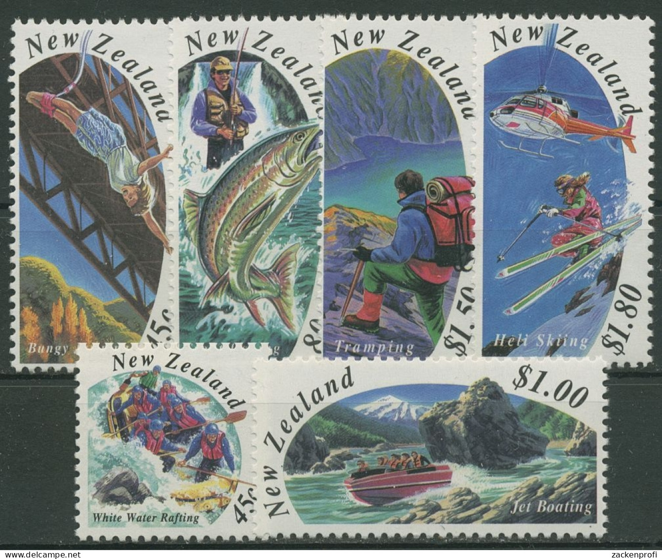 Neuseeland 1994 Tourismus Sport Ski Angeln 1326/31 Postfrisch - Unused Stamps