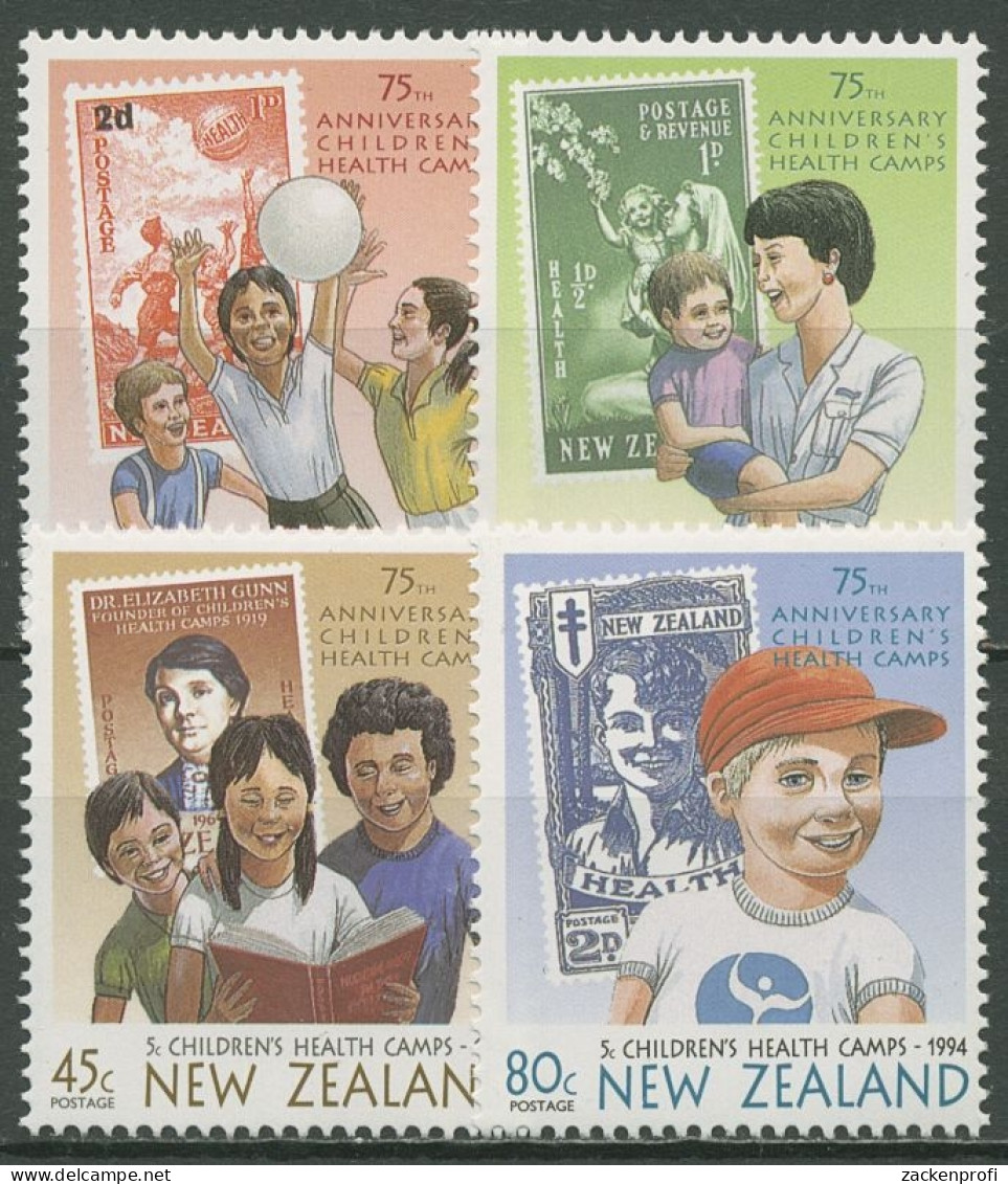 Neuseeland 1994 75 Jahre Kinderhilfswerk Spielen Lesen 1360/63 Postfrisch - Unused Stamps