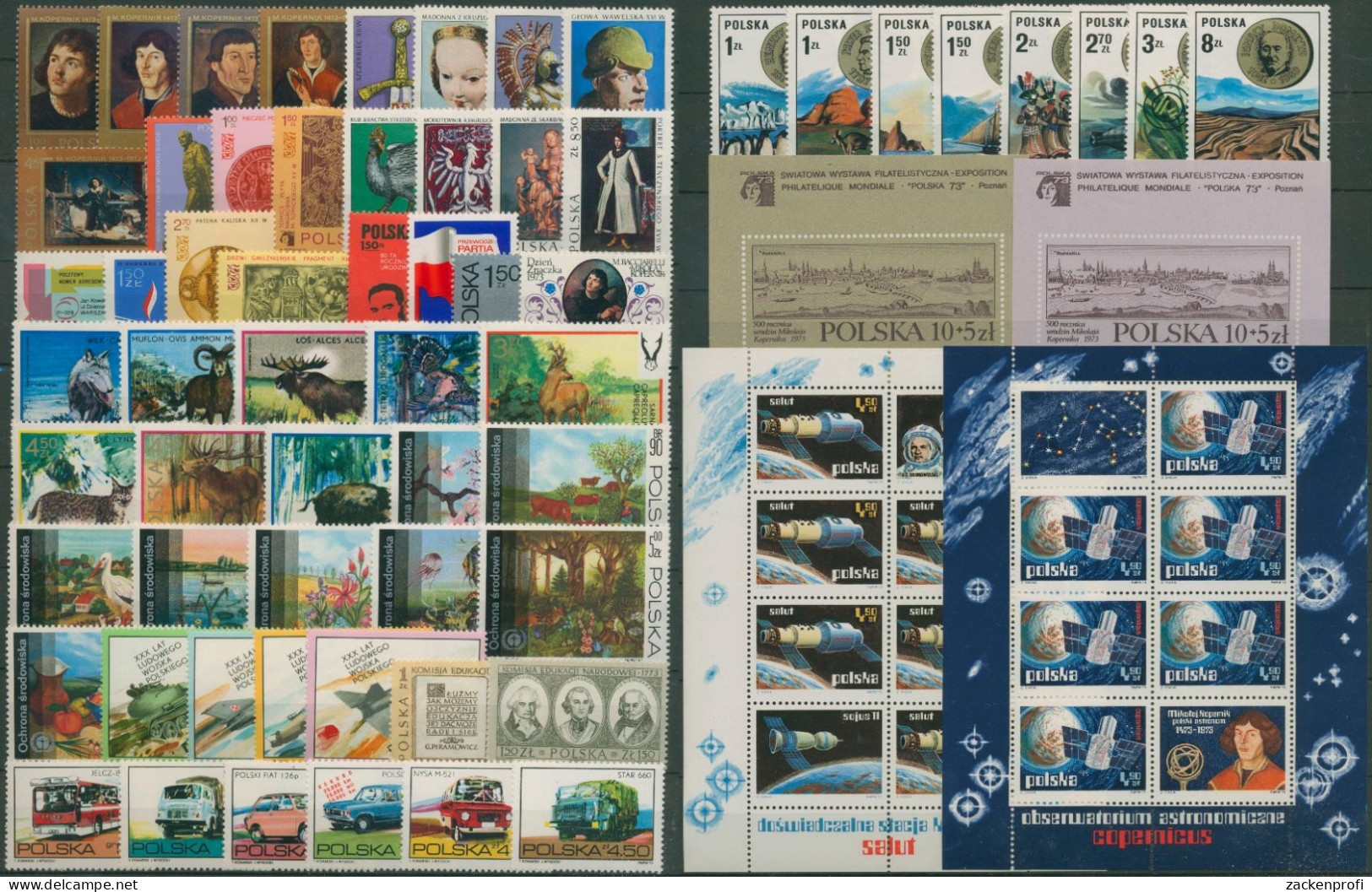 Polen 1973 Jahrgang Komplett 2232/95,Block 53/56 Postfrisch (SG61398) - Annate Complete