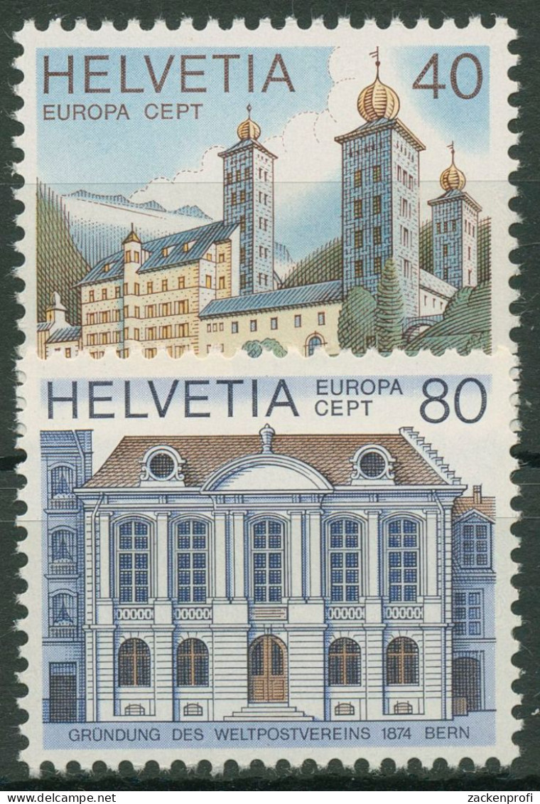 Schweiz 1978 Europa CEPT Baudenkmäler Rathaus Bern 1128/29 Postfrisch - Unused Stamps