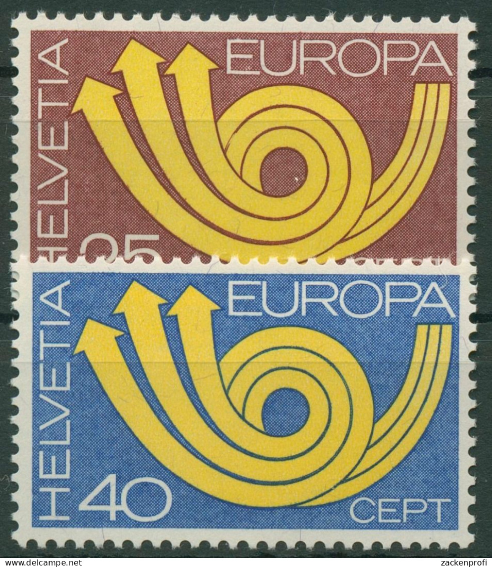 Schweiz 1973 Europa CEPT Posthorn 994/95 Postfrisch - Unused Stamps