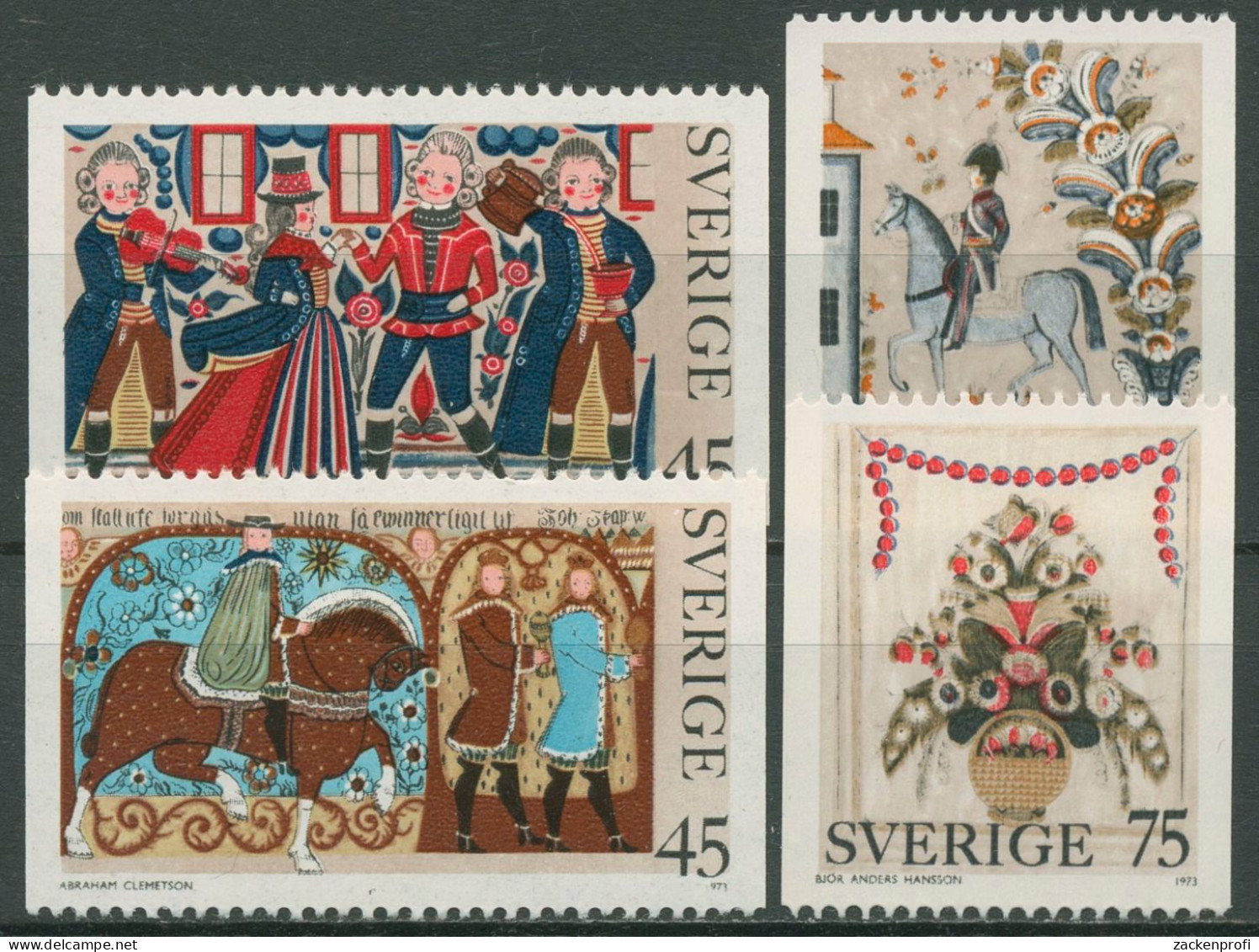 Schweden 1973 Weihnachten Malerei 828/31 Postfrisch - Neufs