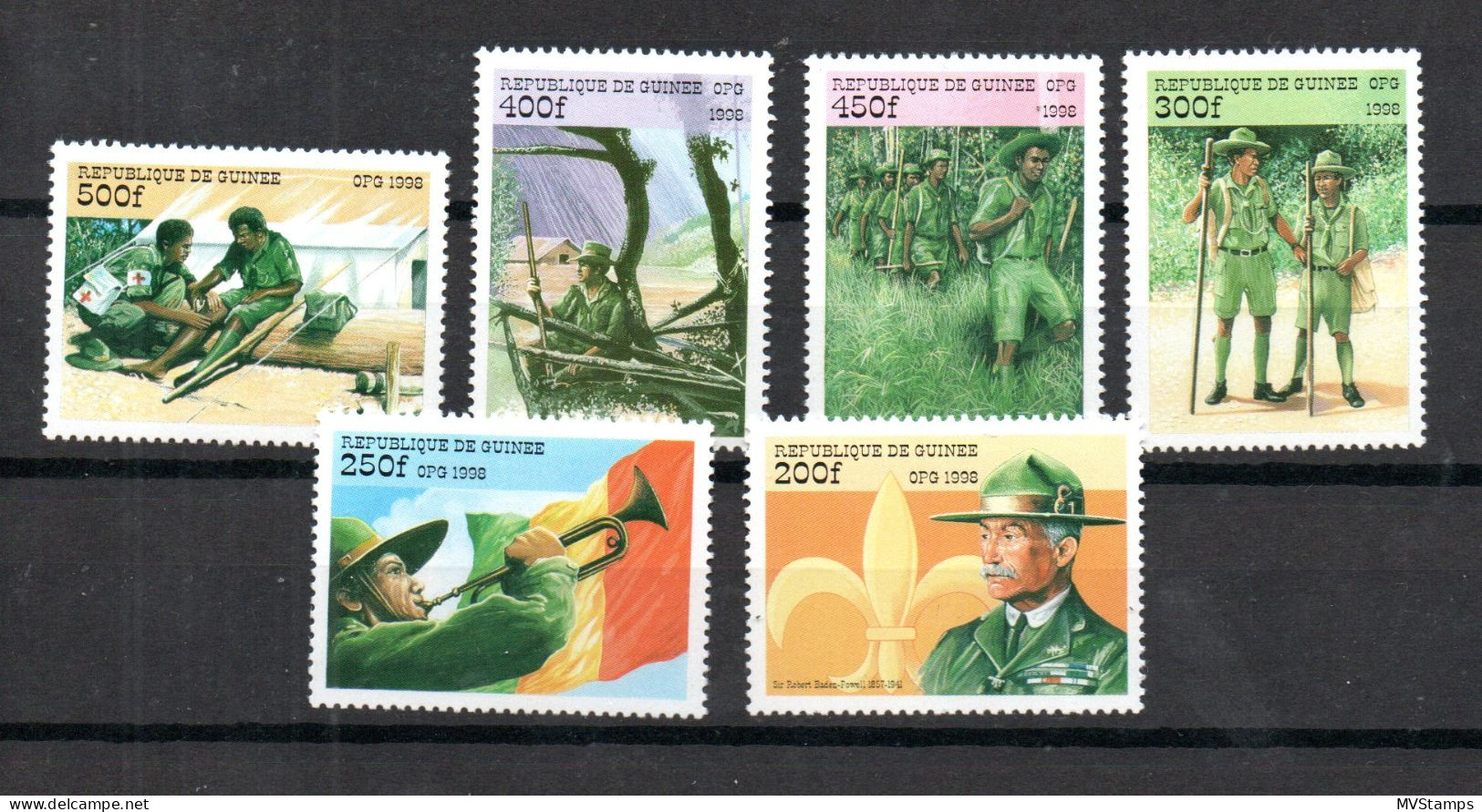 Guinea 1998 Satz 1771/6 Pfadfinder/Scouting Postfrisch - Guinea (1958-...)