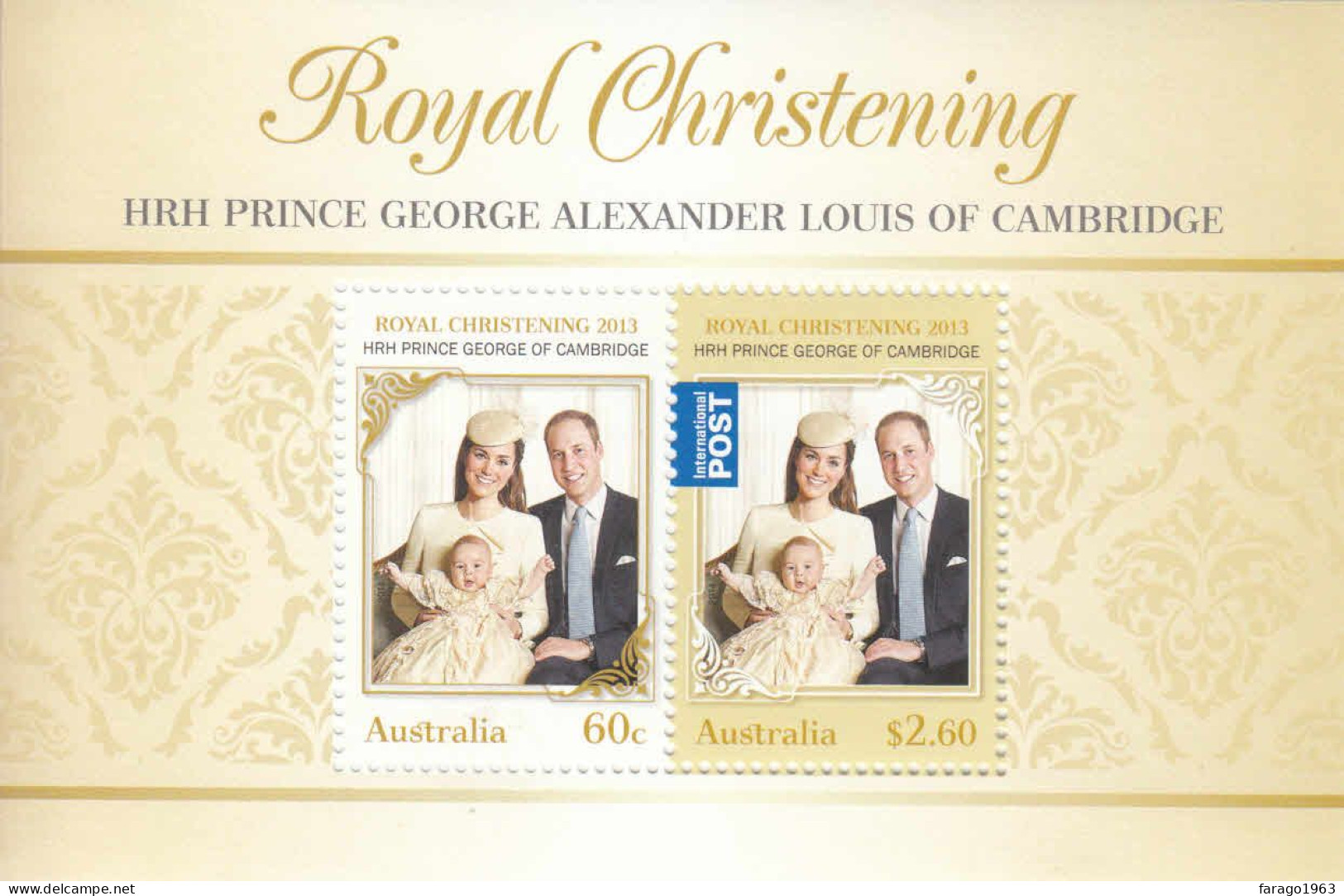 2014 Australia Royal Christening Souvenir Sheet MNH @ BELOW FACE VALUE - Mint Stamps