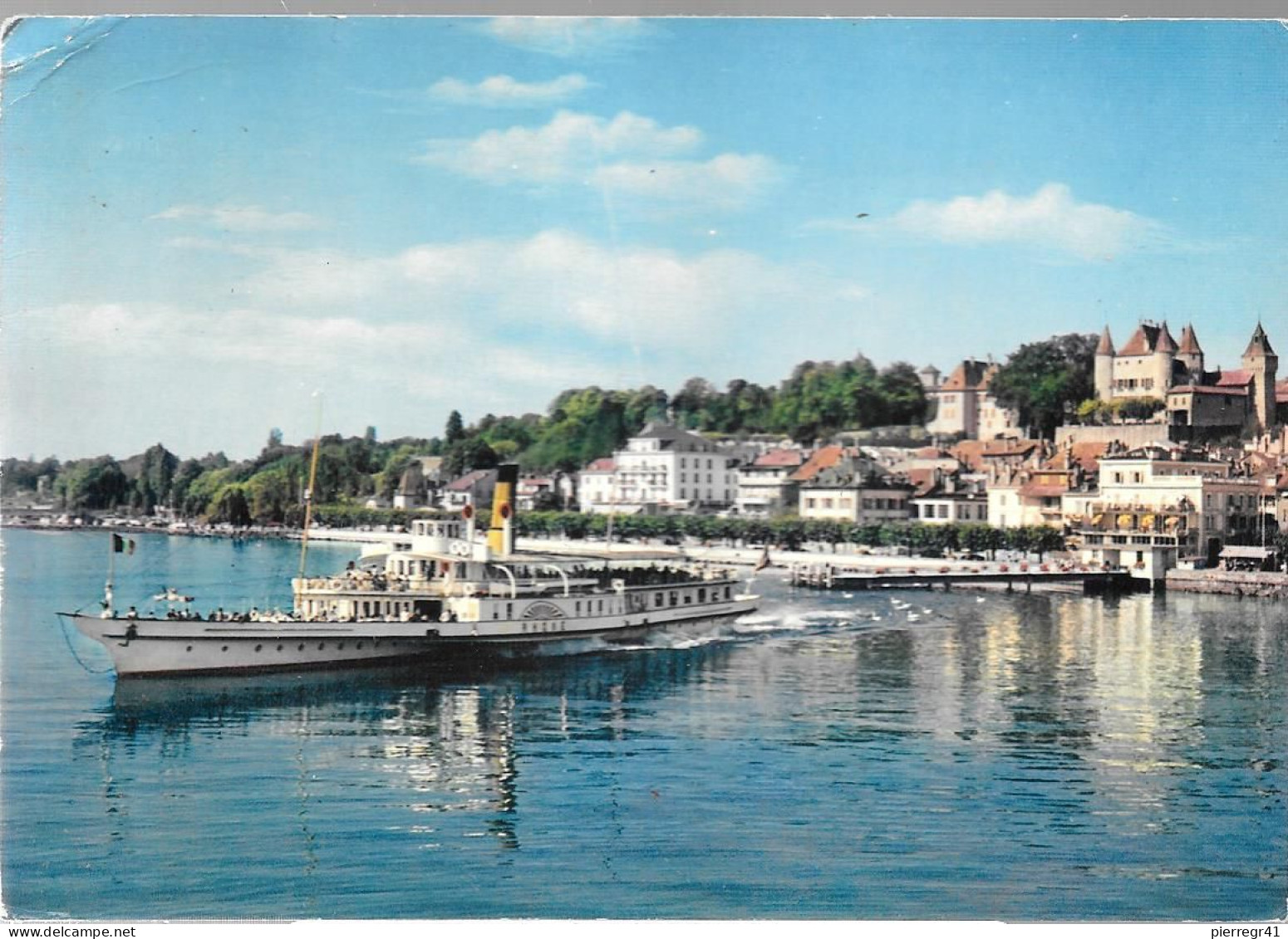 CPA-1965-SUISSE- NYON-Le Port Le Quai/-Départ Du Bateau Rhone-Edit Jeager-TBE - Nyon