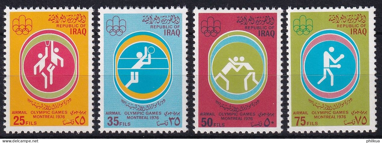 MiNr. 871 - 874 Irak 1976, 30. Juli. Olympische Sommerspiele, Montreal - Postfrisch/**/MNH - Irak