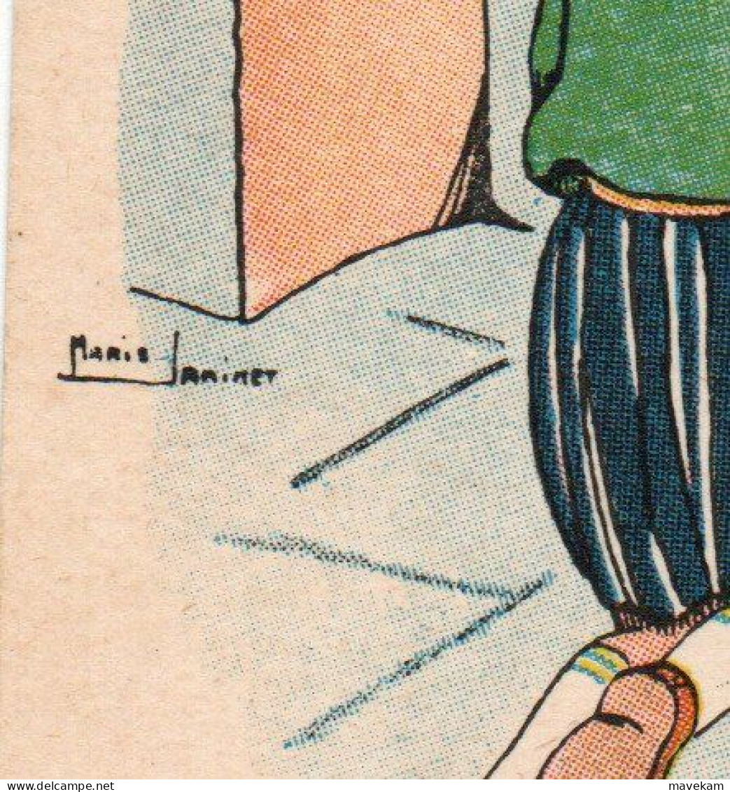 Cpa "  NOTRE DAME BENISSEZ LE PATRO " Jeune Fille En Prière ( Logo F.N.D )  - Illustratrice  Marie JAMINET - Scoutisme