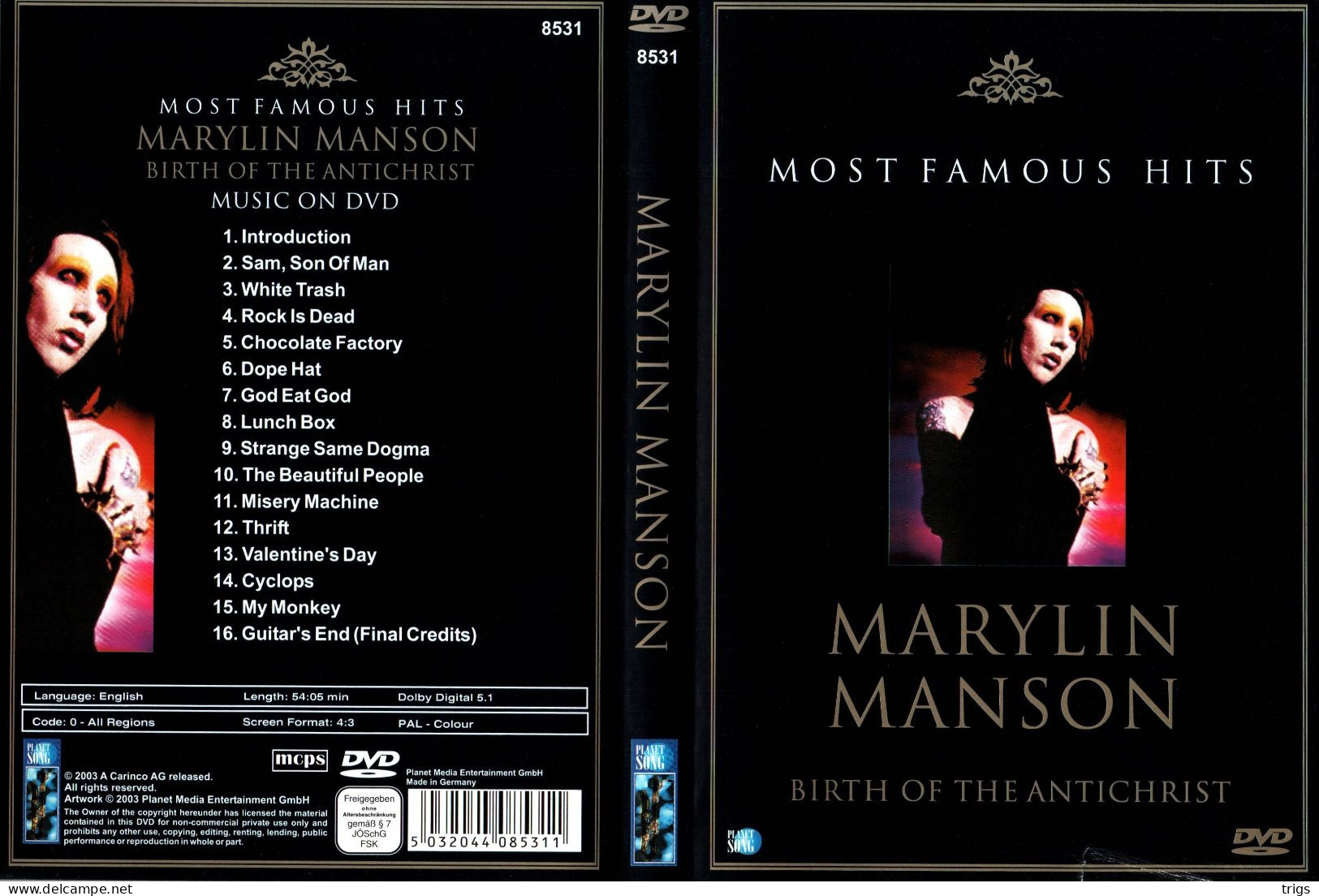 DVD - Marylin Manson: Birth Of The Antichrist - Concerto E Musica