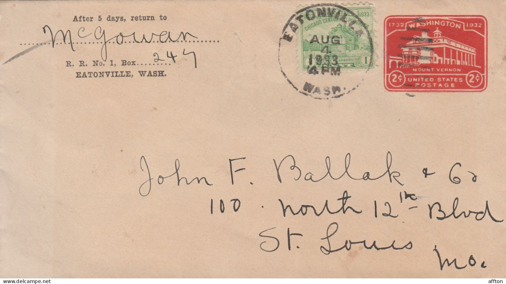 United States Old Cover Mailed - 1921-40